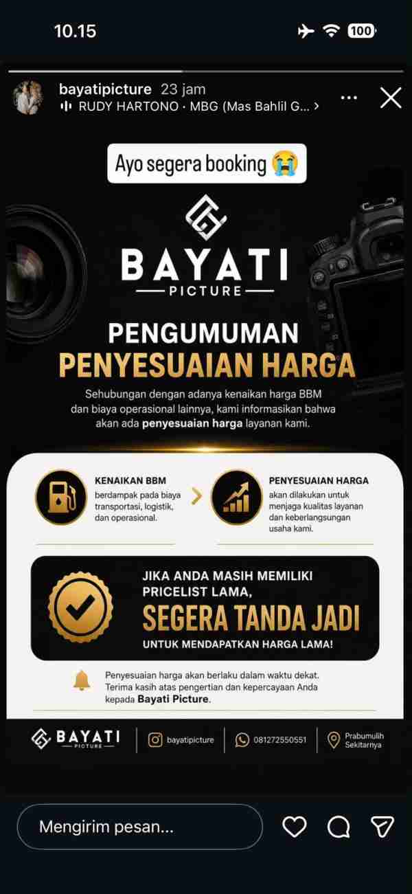 Jasa Fotografer / Videografer Wedding